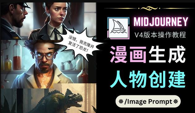 Midjourney V4版本操作教程:2个简单参数,完成漫画生成,人物创建