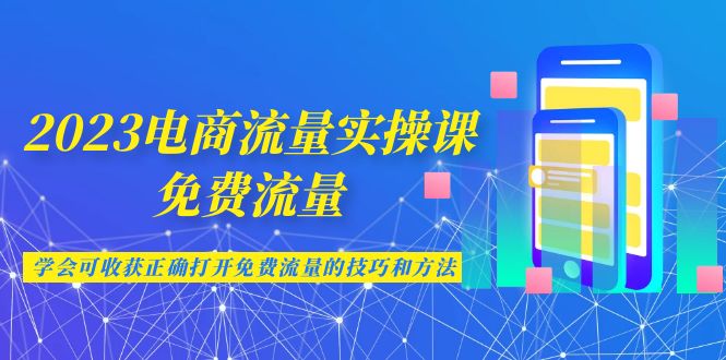 (6880期)2023电商流量实操课-免费流量,学会可收获正确打开免费流量的技巧和方法