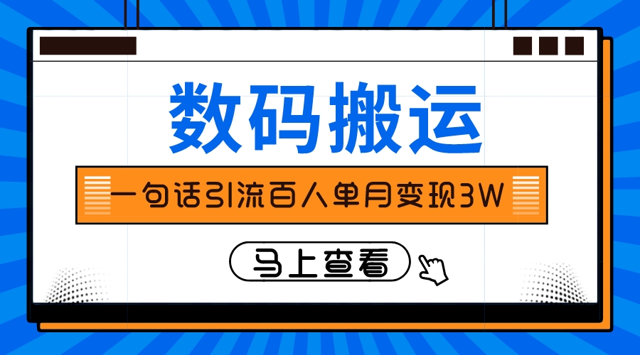 (8129期)仅靠一句话引流百人变现3万?
