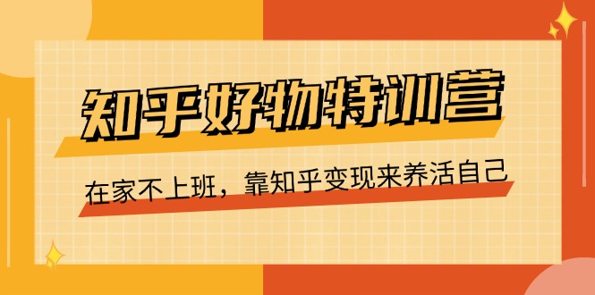 (11369期)知乎好物特训营,在家不上班,靠知乎变现来养活自己(16节)