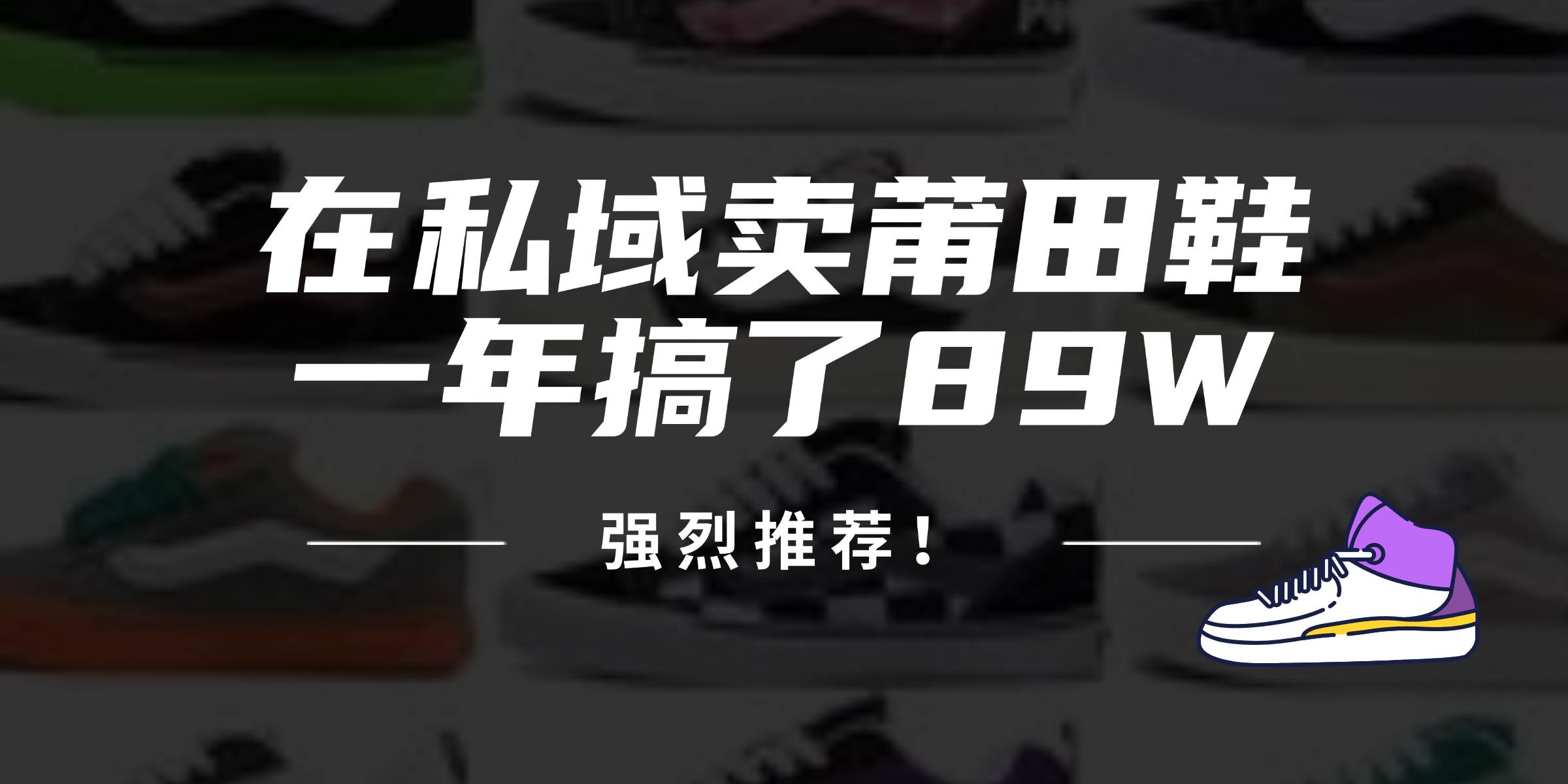 (12370期)24年在私域卖莆田鞋,一年搞了89W,强烈推荐!