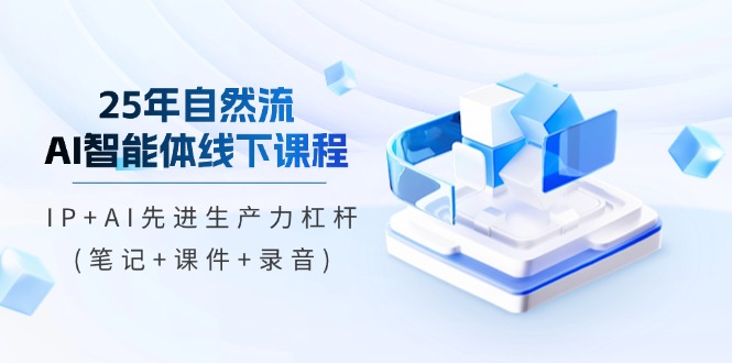 （14294期）25年自然流AI智能体线下课程，IP+AI先进生产力杠杆(笔记+课件+录音)