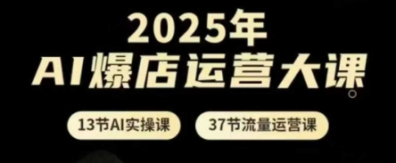 2025年AI爆店运营大课，13节AI实操课+37节流量运营课