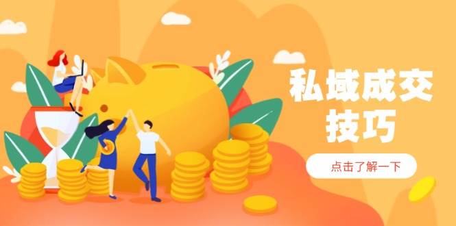 私域成交技巧，帮你从入门到精通，破解四大痛点，快速变现，轻松收钱