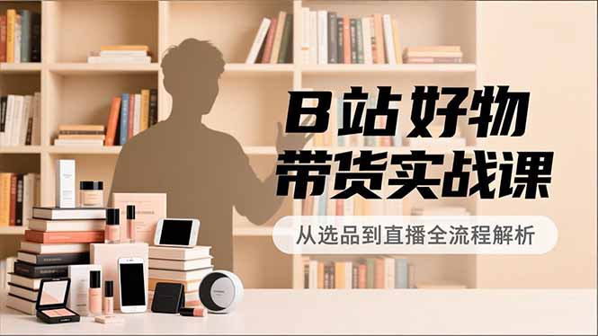 (16892期)B站好物带货实战课,账号定位、选品拍摄、运营变现,全流程教学,实现UP主月入过万