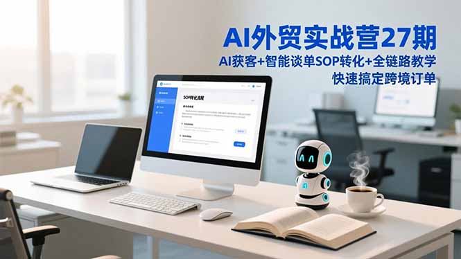 （16938期）AI外贸实战营27期，AI获客+智能谈单+SOP转化+全链路教学，快速搞定跨境订单