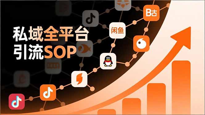 （16994期）私域全平台引流SOP，抖音/快手/小红书/微信/QQ/B站/闲鱼等，技术合集，高效转化公域流量