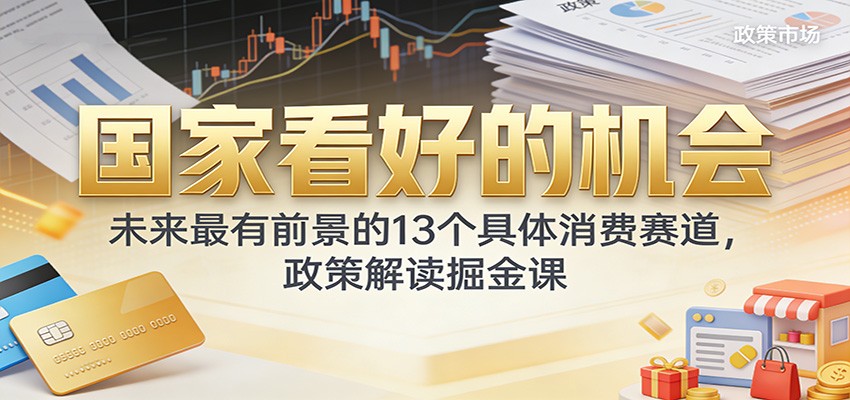 公众号付费文章：国家看好的机会，未来最有前景的13个具体消费赛道，政策解读掘金课