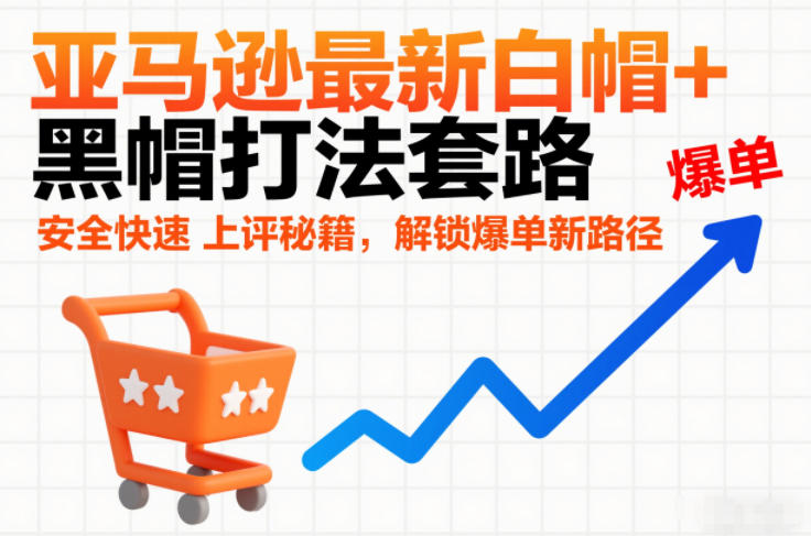 亚马逊最新白帽+黑帽打法套路，安全快速上评秘籍，解锁爆单新路径
