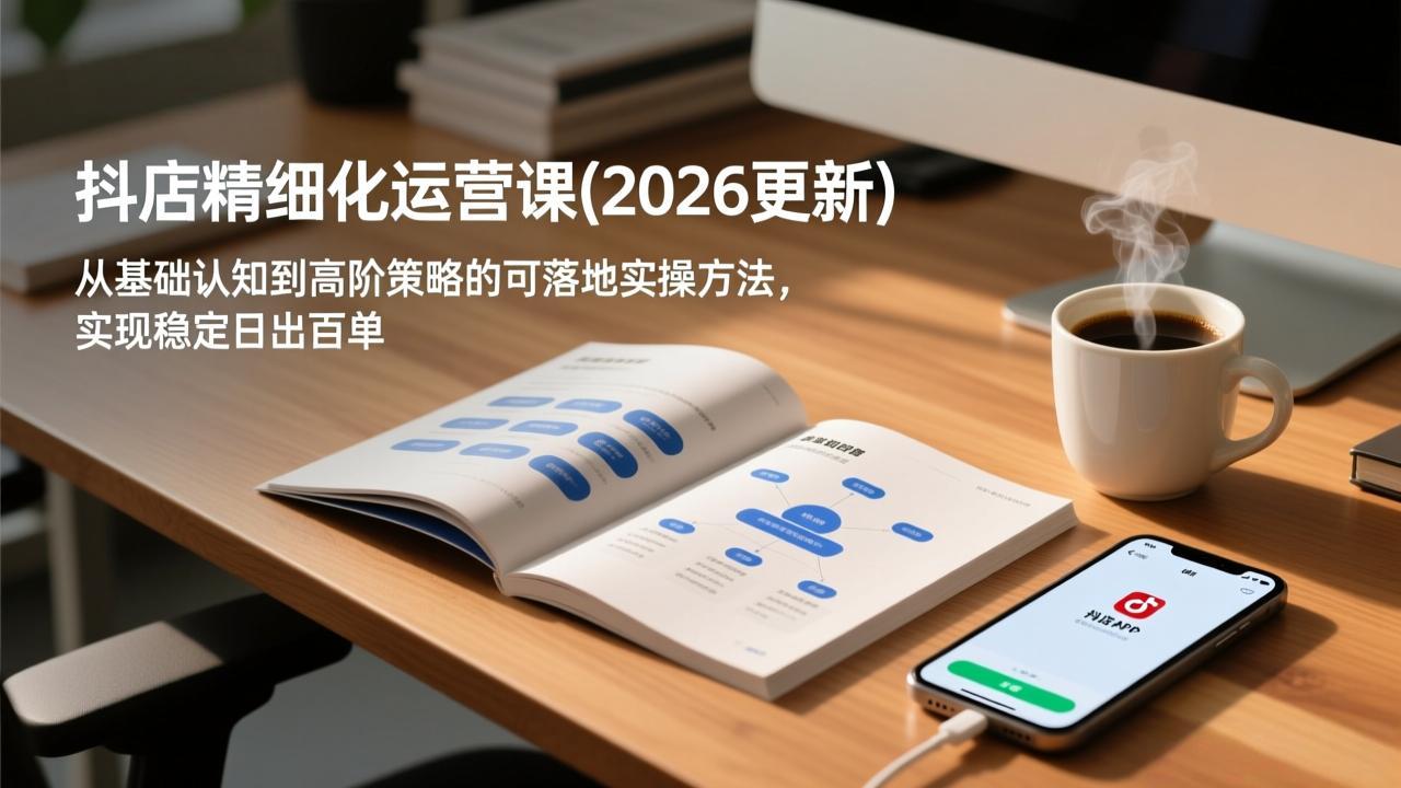 （17060期）抖店精细化运营课(2026更新)，从基础认知到高阶策略的可落地实操方法，实现稳定日出百单