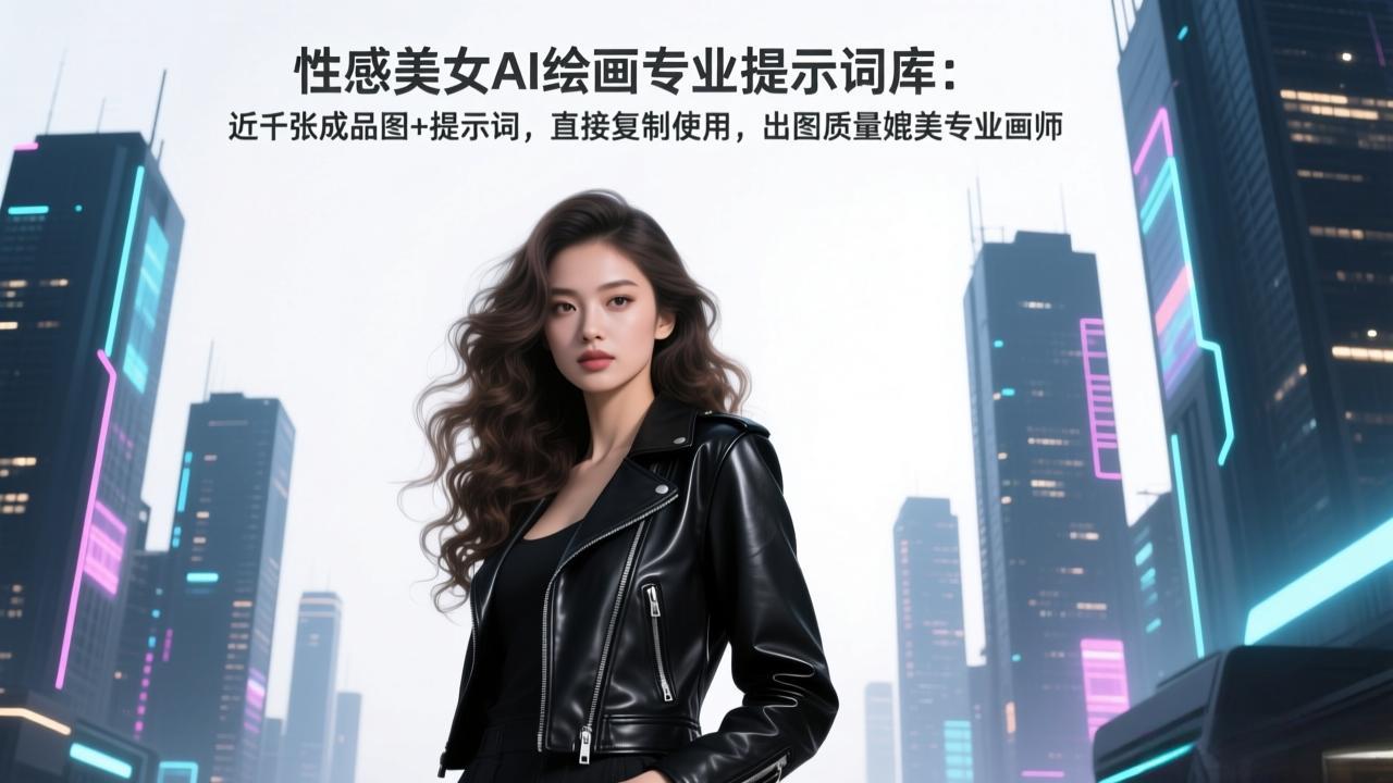 （17262期）性感美女AI绘画专业提示词库：近千张成品图+提示词，直接复制使用，出图质量媲美专业画师