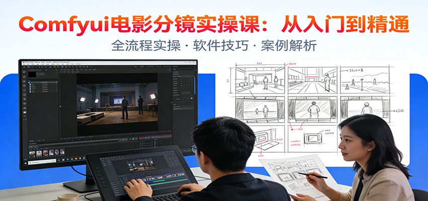 ComfyUI电影分镜实操课：分镜一致性，全流程AI视频制作，零基础也能做专业分镜