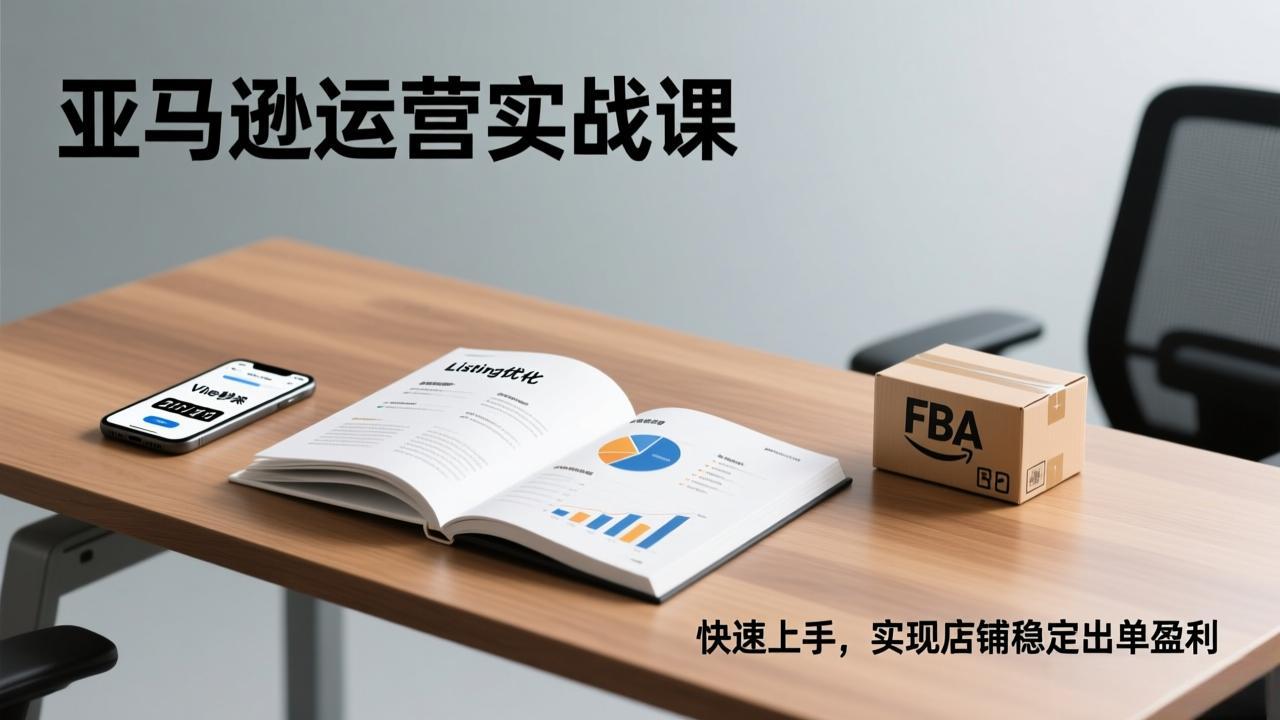 （17287期）亚马逊运营实战课，Listing优化、Vine秒杀、FBA发货，快速上手，实现店铺稳定出单盈利