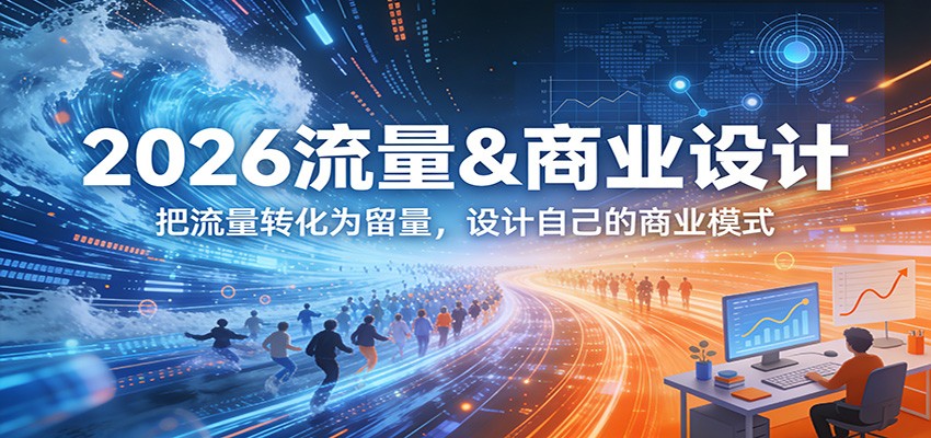 2026流量&商业设计，把流量转化为留量，设计自己的商业模式