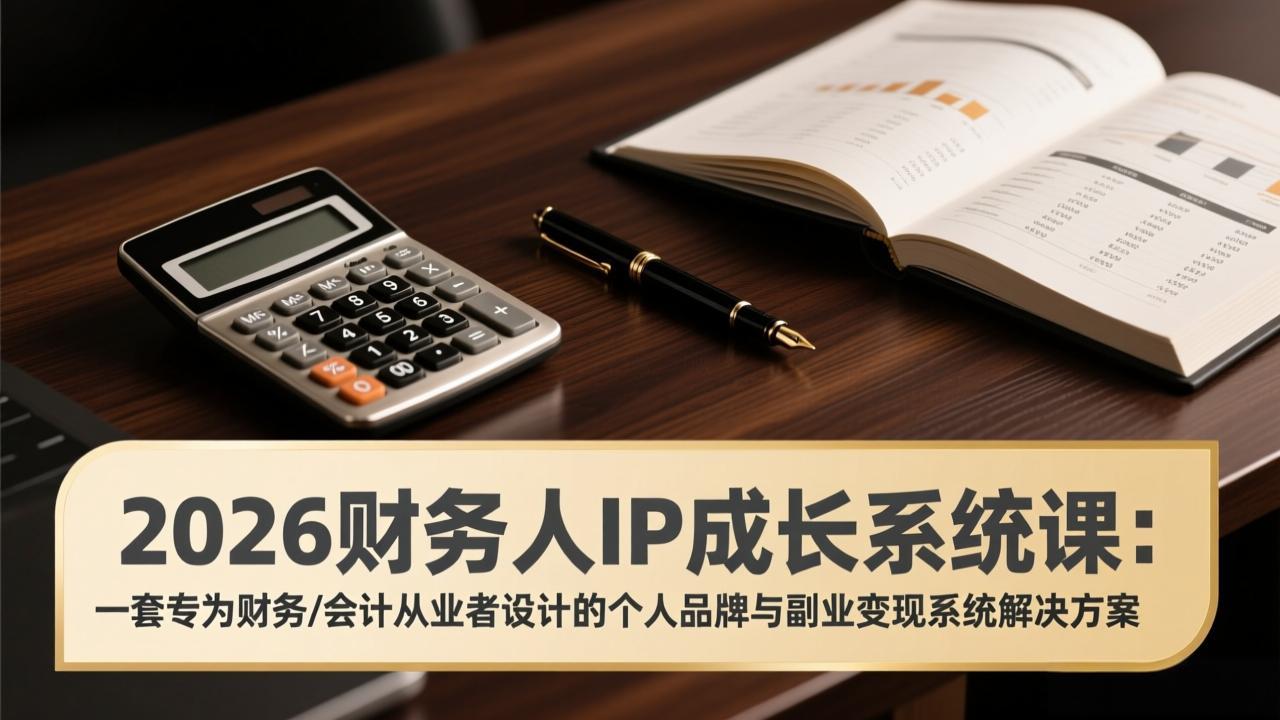 （17339期）2026财务人IP成长系统课：一套专为财务/会计从业者设计的个人品牌与副业变现系统解决方案
