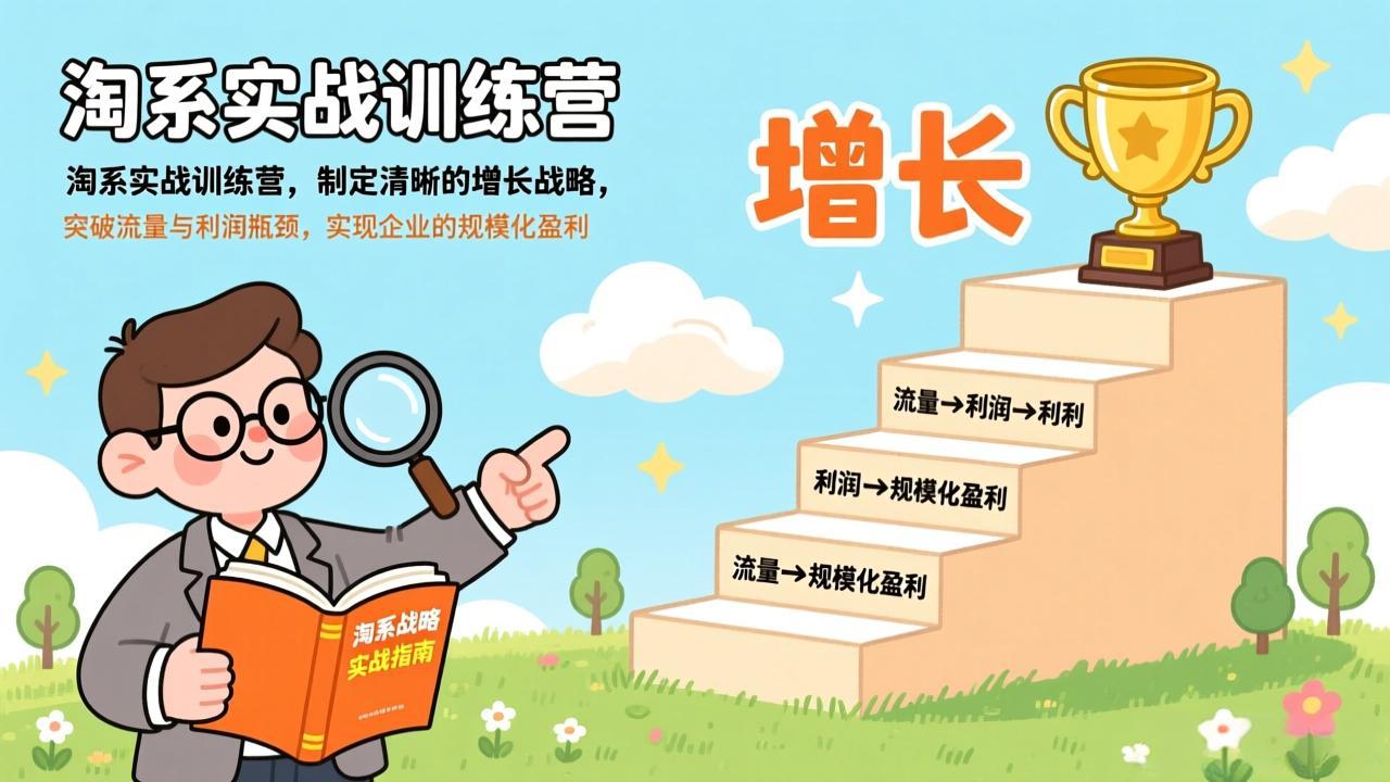 （17325期）淘系实战训练营(更新)，制定清晰的增长战略，突破流量与利润瓶颈，实现企业的规模化盈利