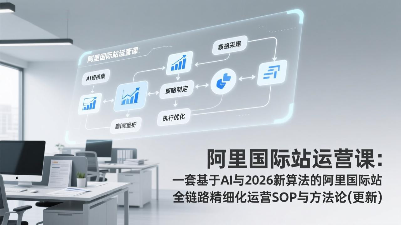 (17378期)阿里国际站运营课:一套基于AI与2026新算法的阿里国际站全链路精细化运营SOP与方法论(更新)