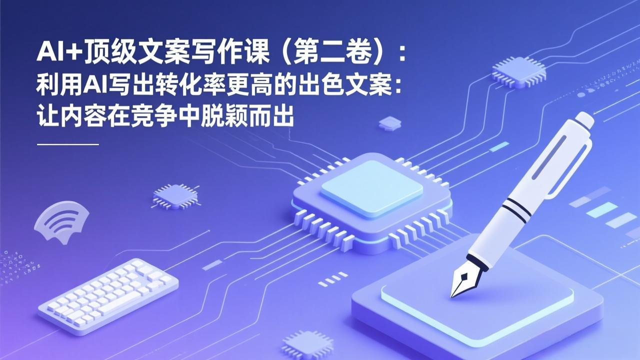 （17382期）AI+顶级文案写作课（第二卷）：利用AI写出转化率更高的出色文案：让内容在竞争中脱颖而出