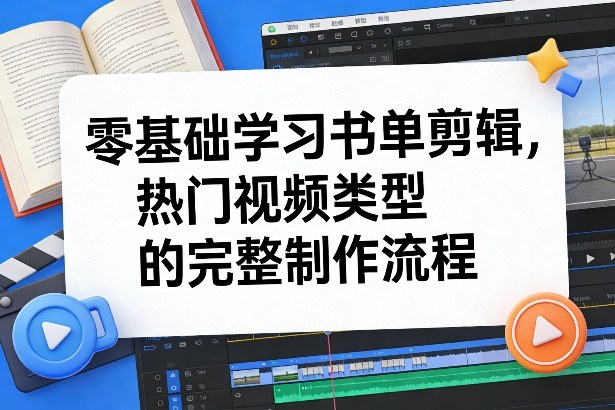 零基础学习书单剪辑，热门视频类型的完整制作流程（更新2026）