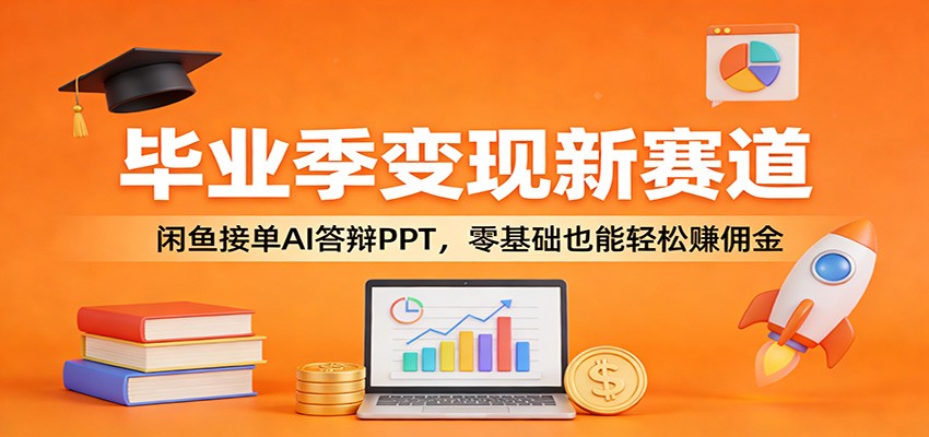 毕业季变现新赛道：闲鱼接单AI答辩PPT，零基础也能轻松赚佣金