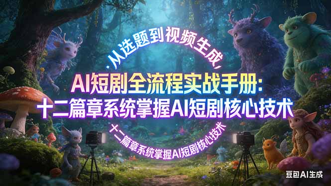 （17620期）AI 短剧全流程实战手册：从选题到视频生成，十二篇章系统掌握 AI 短剧核心技术
