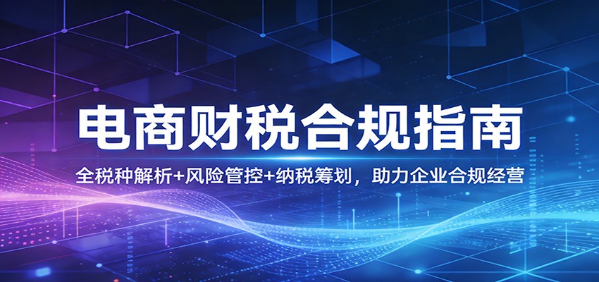 电商财税合规指南：全税种解析+风险管控+纳税筹划，助力企业合规经营