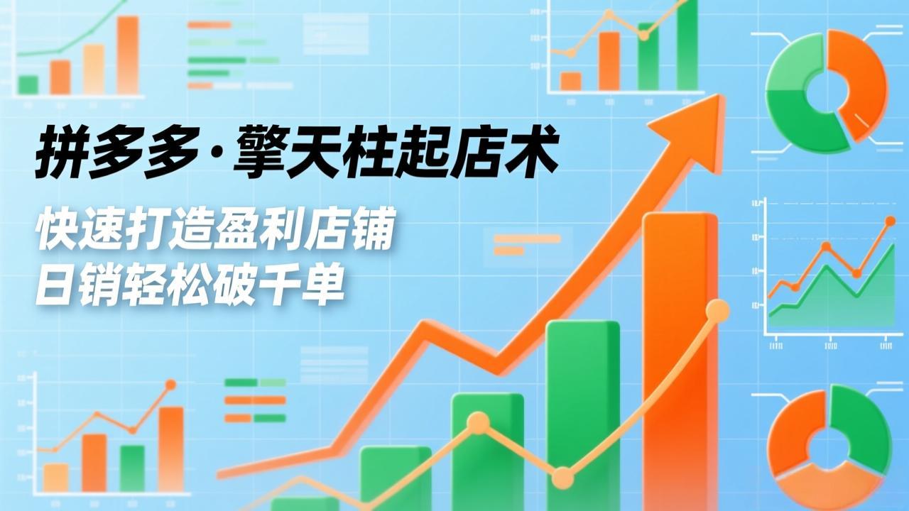 (17715期)拼多多·擎天柱起店术3.0(更新),爆流布局、利润起飞、不断流,快速打造盈利店铺,日销破千单
