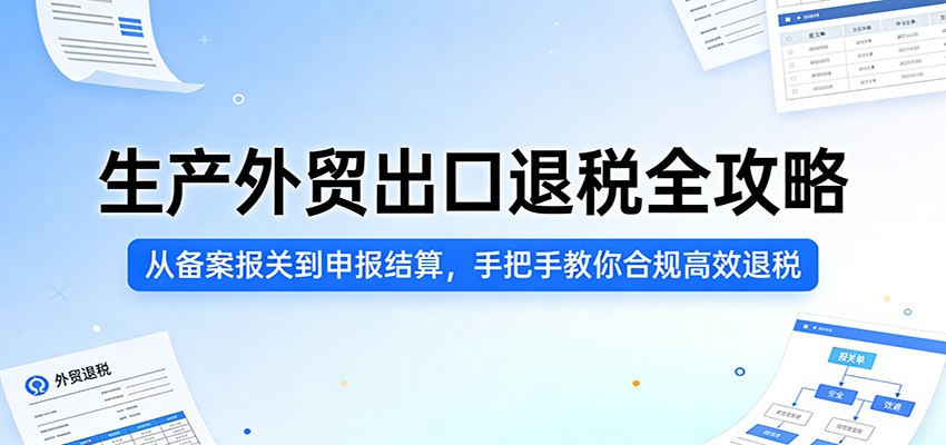 生产外贸出口退税全攻略：从备案报关到申报结算，手把手教你合规高效退税