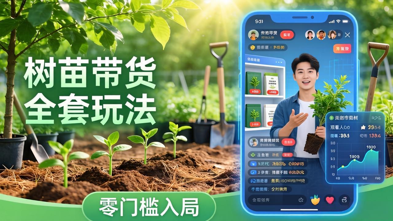 （17729期）视频号AI树苗带货全套玩法：零门槛入局，掌握豆包、千问等AI工具制作树苗视频的全套流程