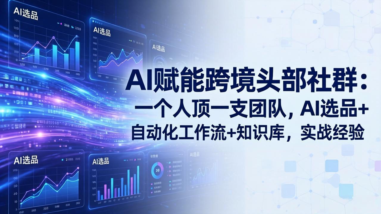 （17750期）AI赋能跨境头部社群：一个人顶一支团队，AI选品+自动化工作流+知识库，实战经验-更新3月