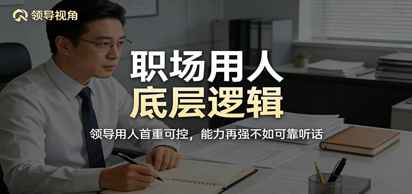 公众号付费文章：职场用人底层逻辑，领导用人首重可控，能力再强不如可靠听话