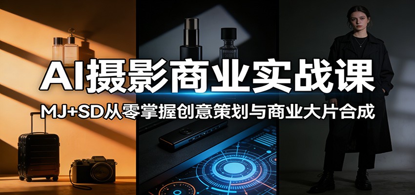 AI摄影商业实战课：MJ+SD从零掌握创意策划与商业大片合成