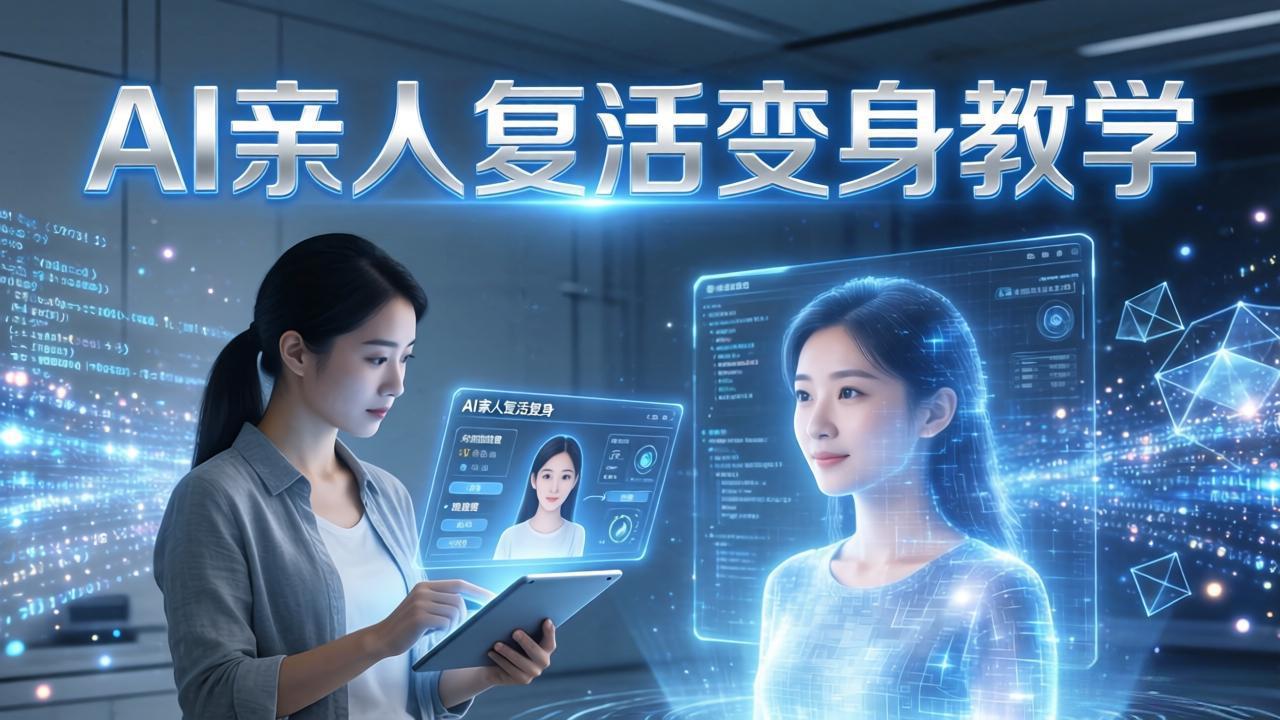 (17940期)AI亲人复活变身教学,最近超级火爆的项目,涨粉超级快,私域引流代做服务,收徒等