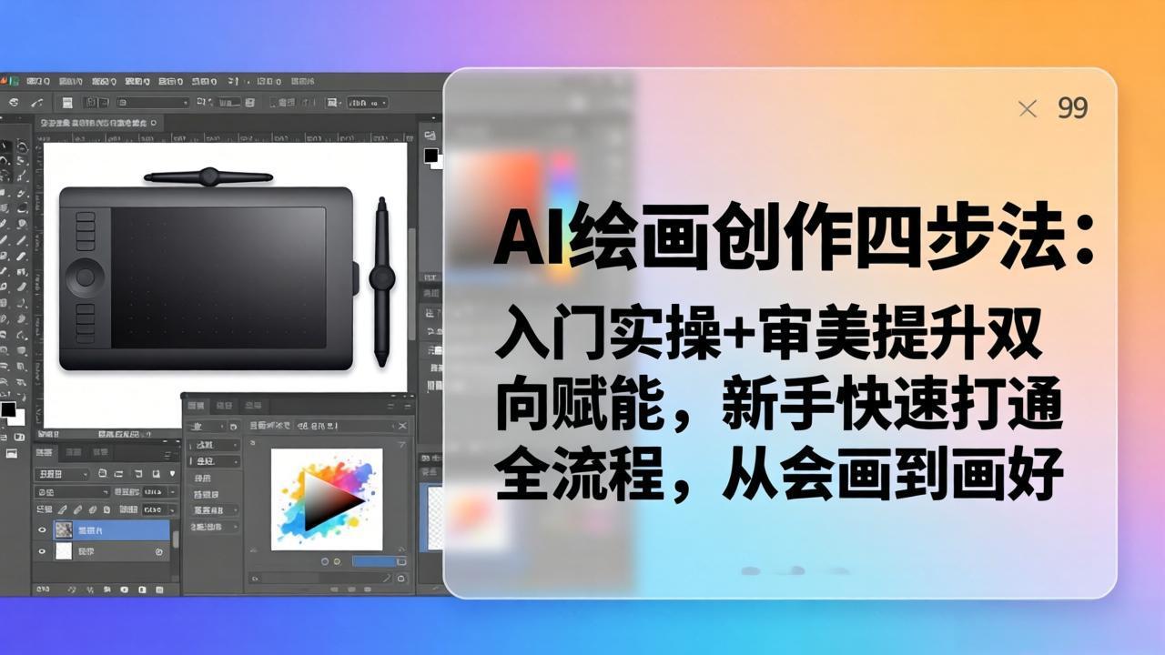 (18166期)AI绘画创作四步法:入门实操+审美提升双向赋能,新手快速打通全流程,从会画到画好