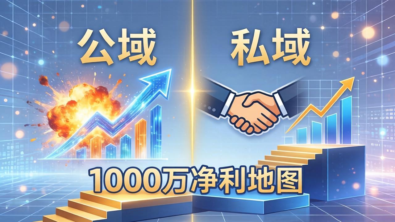 （18217期）公域玩命出爆款，私域悄悄做成交：这套AI内训课，2026给你打通1000万净利的地图