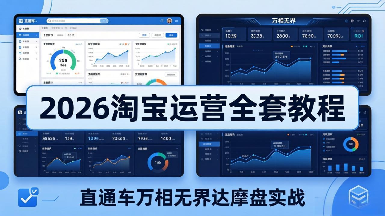 (18373期)2026淘宝运营全套教程(更新5月8日),直通车万相无界达摩盘实战,从基础到进阶提升流量转化