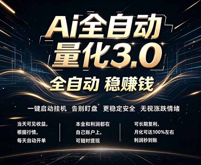 (18663期)EA黄金量化,全天无人值守,24小时不停干,小白轻松操作,日入1000+